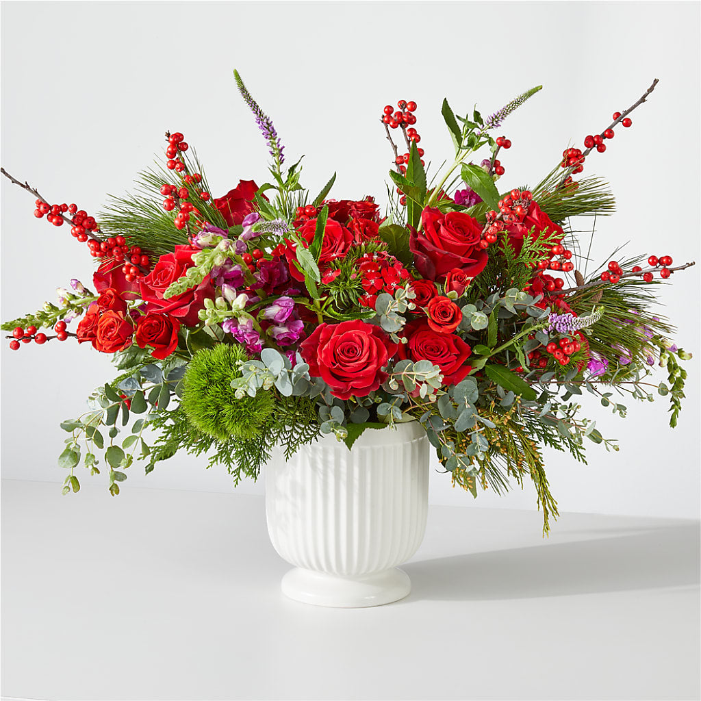 Big Red Bow Bouquet – KAREN'S AND TINA'S FLOWERS, Newmarket ON
