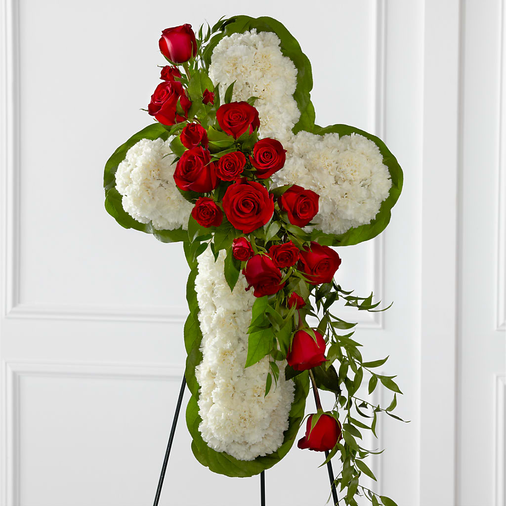 Floral Cross Easel – KAREN'S AND TINA'S FLOWERS, Newmarket ON