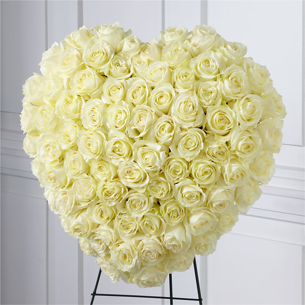 Elegant Remembrance Standing Heart – KAREN'S AND TINA'S FLOWERS, Newmarket ON