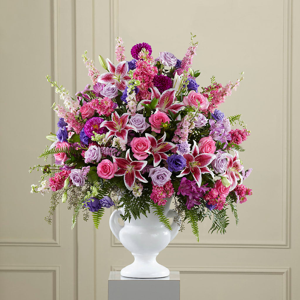Peaceful Tribute Arrangement – KAREN'S AND TINA'S FLOWERS, Newmarket ON
