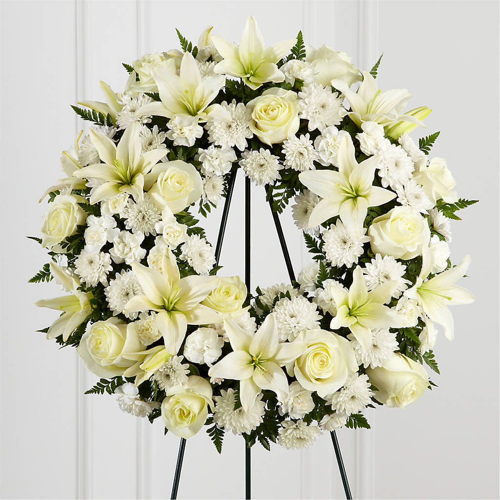 Treasured Tribute Wreath – KAREN'S AND TINA'S FLOWERS, Newmarket ON