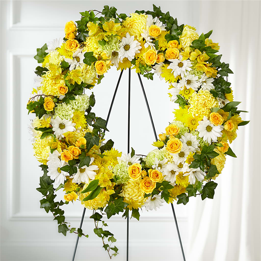 Golden Remembrance Wreath – KAREN'S AND TINA'S FLOWERS, Newmarket ON