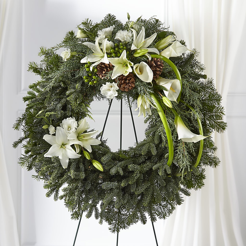 Greens of Hope Wreath – KAREN'S AND TINA'S FLOWERS, Newmarket ON