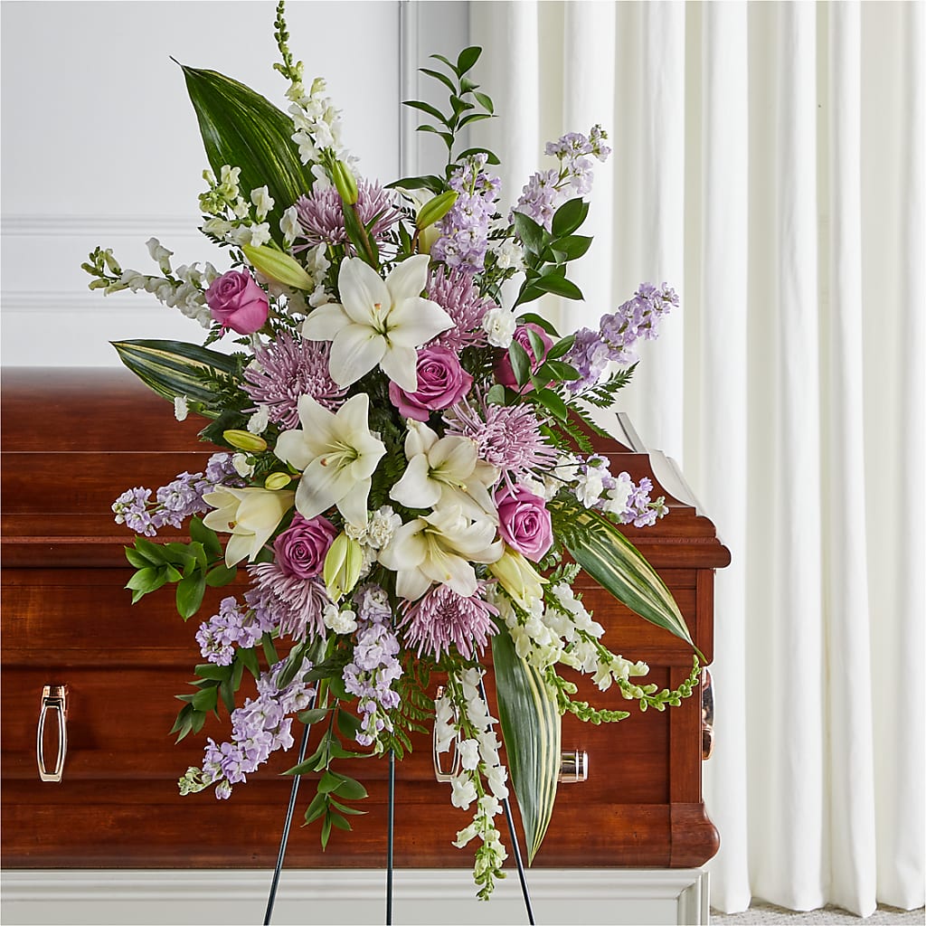 Grateful Hearts Standing Spray – KAREN'S AND TINA'S FLOWERS, Newmarket ON
