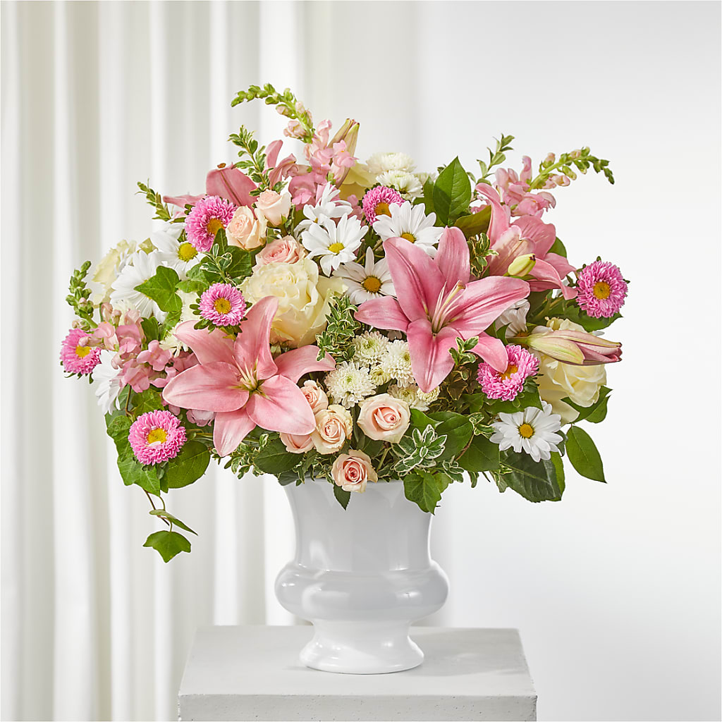 Empathetic Blooms Urn Arrangement – KAREN'S AND TINA'S FLOWERS, Newmarket ON