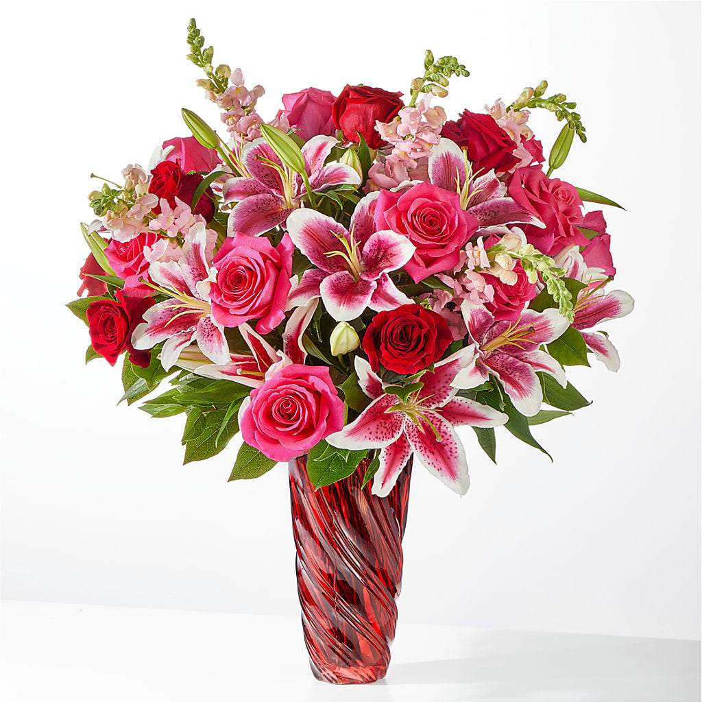 Always You Bouquet with Luxe Swirl Vase – KAREN'S AND TINA'S FLOWERS, Newmarket ON