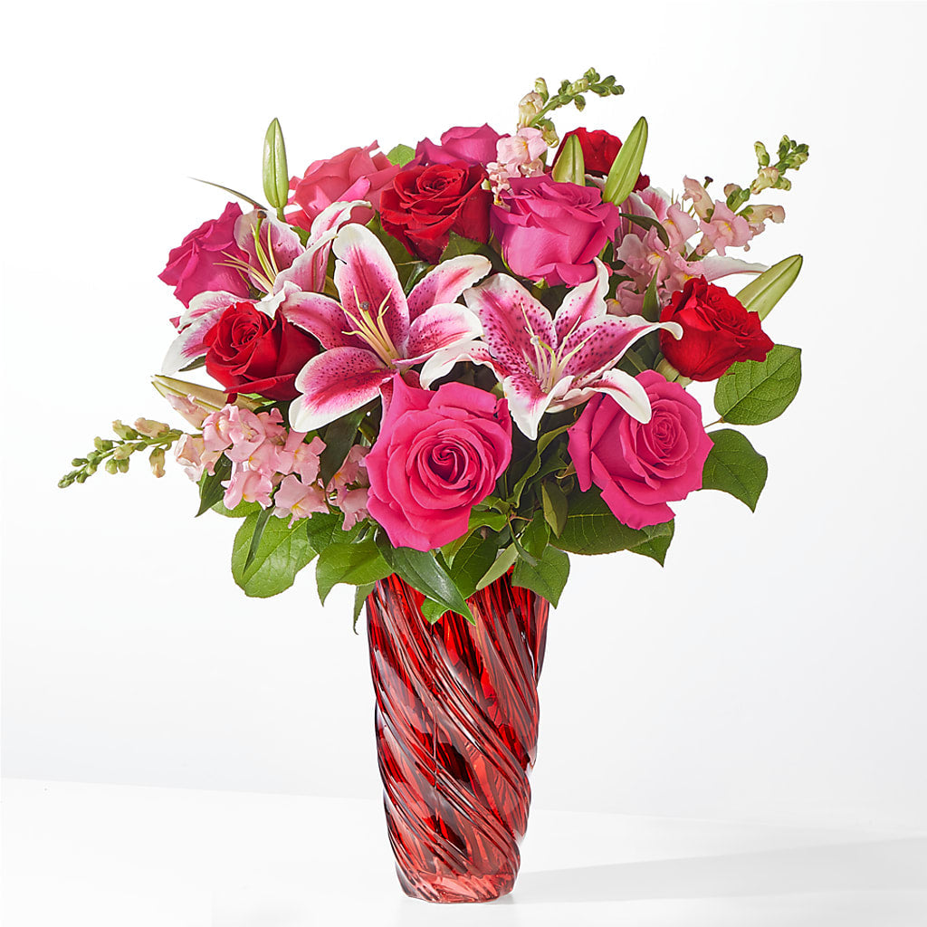 Always You Bouquet with Luxe Swirl Vase – KAREN'S AND TINA'S FLOWERS, Newmarket ON