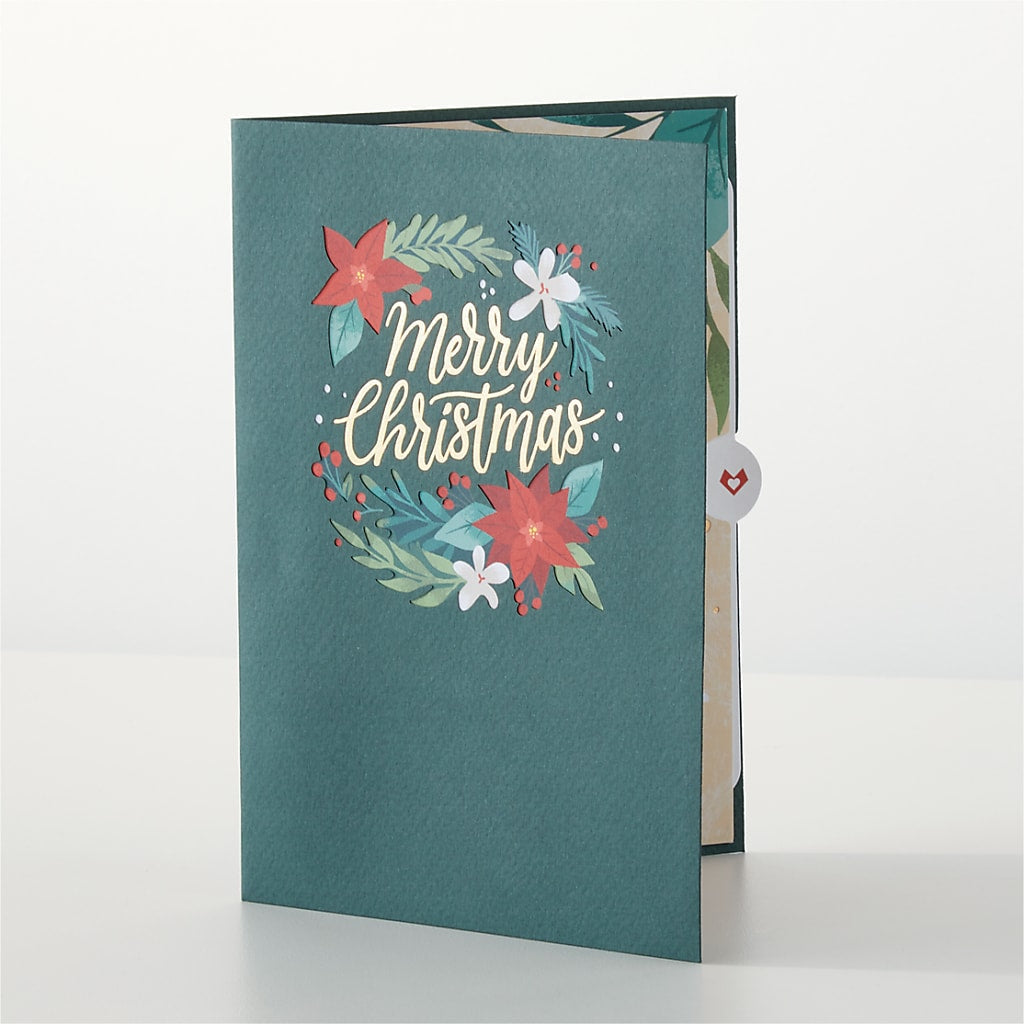 Happiest Holidays Poinsettia and Lovepop Card – KAREN'S AND TINA'S FLOWERS, Newmarket ON