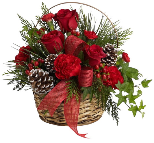 Jingle Bell Blooms Basket