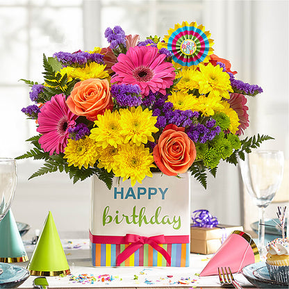 Birthday Brights Bouquet – KAREN'S AND TINA'S FLOWERS, Newmarket ON