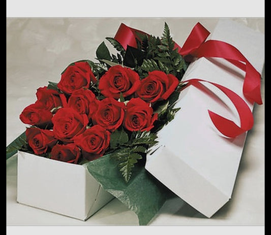 PREMIUM LONG STEM DOZEN BOXED ROSE