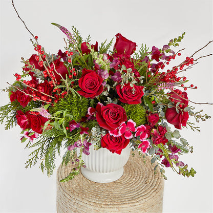 Big Red Bow Bouquet – KAREN'S AND TINA'S FLOWERS, Newmarket ON