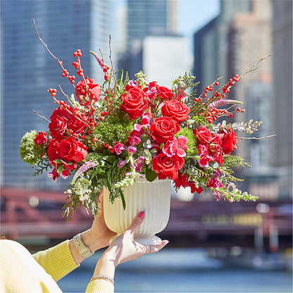 Big Red Bow Bouquet – KAREN'S AND TINA'S FLOWERS, Newmarket ON