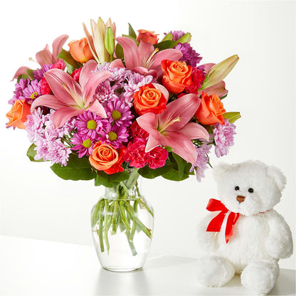One and Only Bouquet and Bear Bundle – KAREN'S AND TINA'S FLOWERS, Newmarket ON