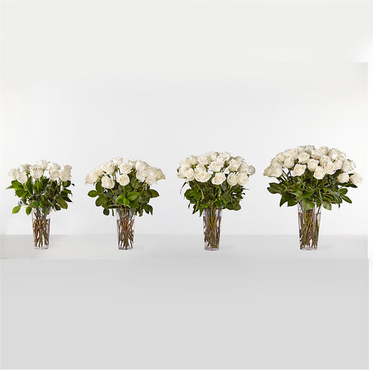 Long Stem White Rose Bouquet – KAREN'S AND TINA'S FLOWERS, Newmarket ON