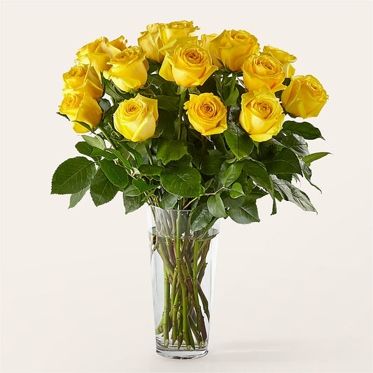 Long Stem Yellow Rose Bouquet – KAREN'S AND TINA'S FLOWERS, Newmarket ON