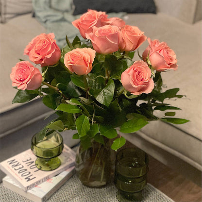 Long Stem Pink Rose Bouquet – KAREN'S AND TINA'S FLOWERS, Newmarket ON