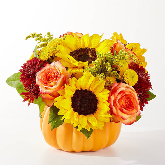 Golden Gourd Pumpkin Bouquet – KAREN'S AND TINA'S FLOWERS, Newmarket ON