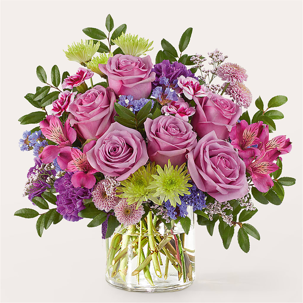 Glass Half Full Bouquet – KAREN'S AND TINA'S FLOWERS, Newmarket ON