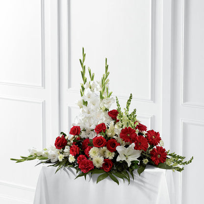 Crimson & White Arrangement – KAREN'S AND TINA'S FLOWERS, Newmarket ON