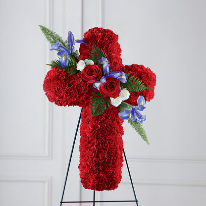 Faithful Hero Floral Cross – KAREN'S AND TINA'S FLOWERS, Newmarket ON