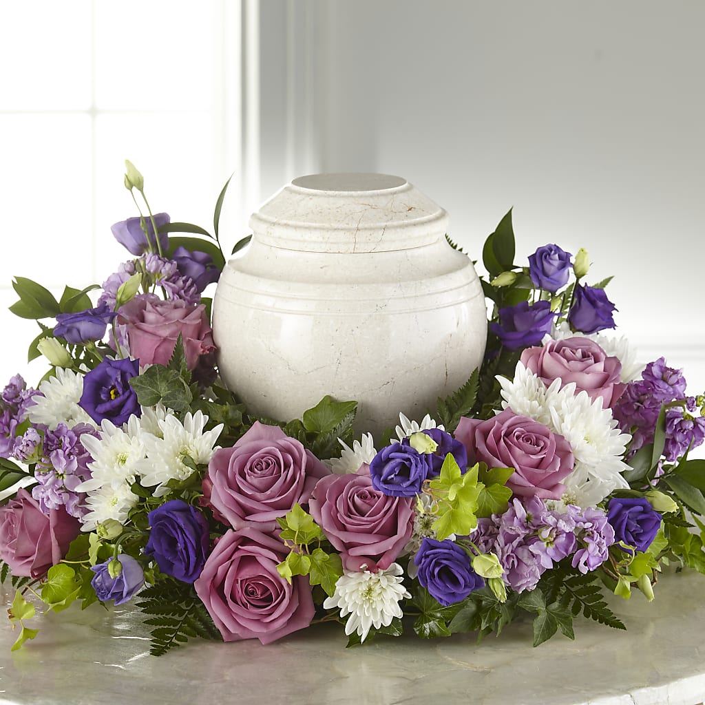 Blooming Sympathy Cremation Adornment – KAREN'S AND TINA'S FLOWERS, Newmarket ON