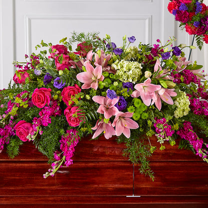 Radiant Tribute Casket Spray – KAREN'S AND TINA'S FLOWERS, Newmarket ON