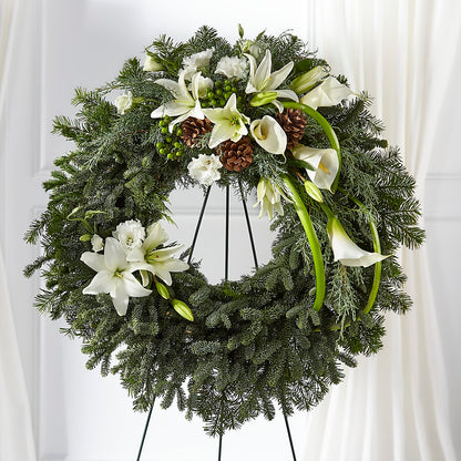 Greens of Hope Wreath – KAREN'S AND TINA'S FLOWERS, Newmarket ON