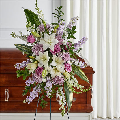 Grateful Hearts Standing Spray – KAREN'S AND TINA'S FLOWERS, Newmarket ON
