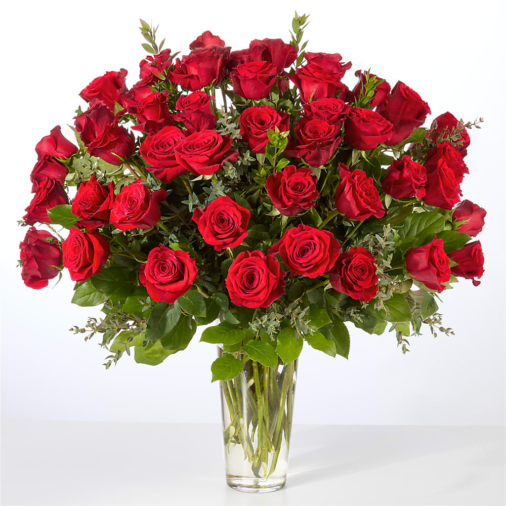 Forever Yours Fifty Stem Red Rose Bouquet – KAREN'S AND TINA'S FLOWERS, Newmarket ON