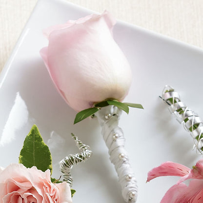Pink Rose Boutonniere – KAREN'S AND TINA'S FLOWERS, Newmarket ON