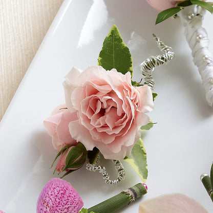 Pink Spray Rose Boutonniere – KAREN'S AND TINA'S FLOWERS, Newmarket ON